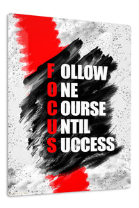 Focus on Success premium metal wall art – front view