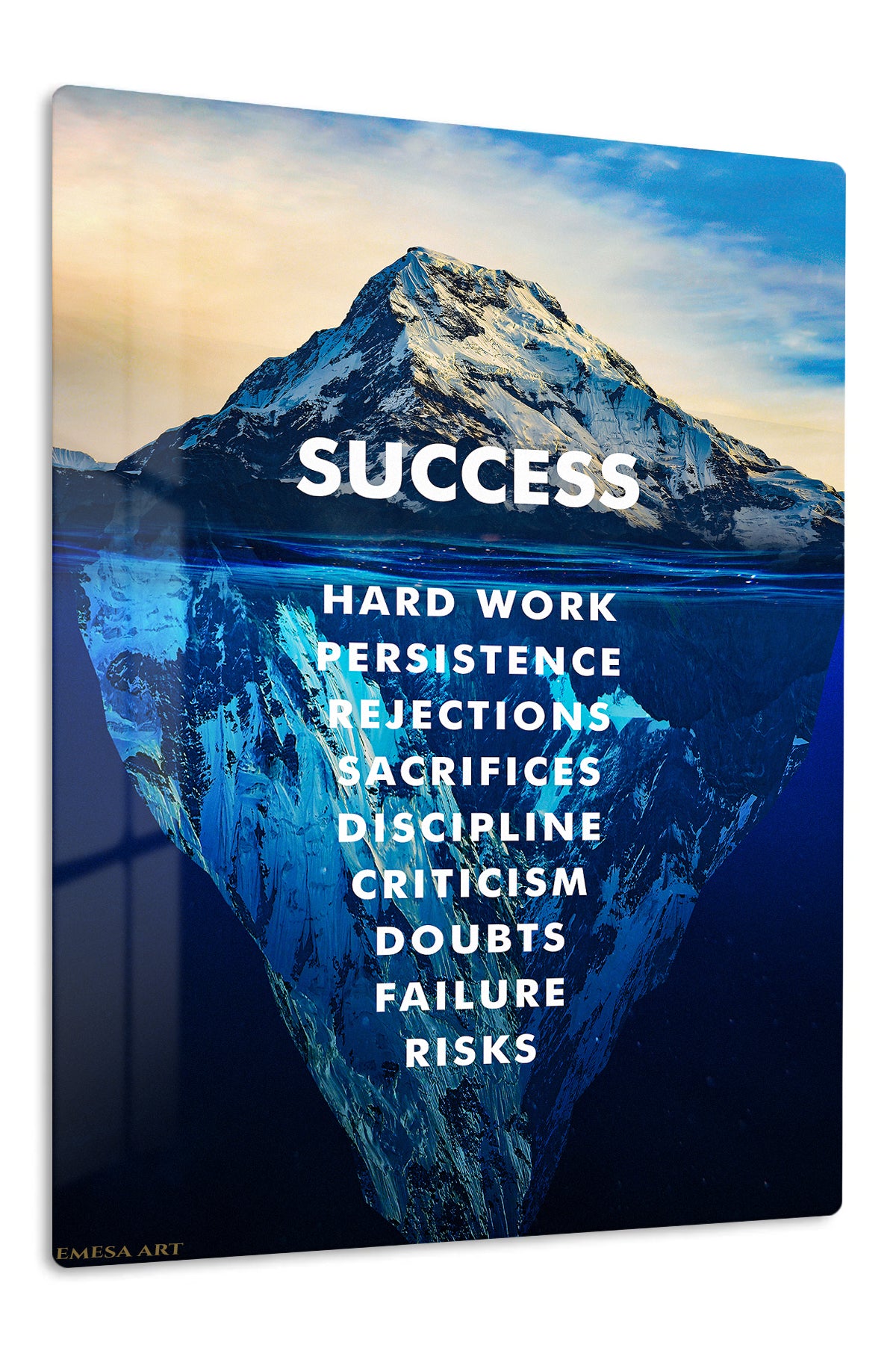 Success Beneath the Surface premium metal wall art – front view