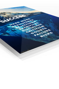 Success Beneath the Surface premium metal wall art – angled view