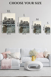 EMESA metal wall art size comparison guide for Success Comes From Consistency