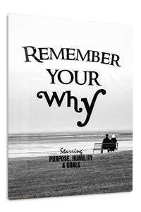 Remember Your Why premium metal wall art – front view