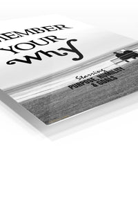 Remember Your Why premium metal wall art – angled view