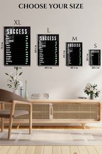 EMESA metal wall art size comparison guide for Success Mindset Switches