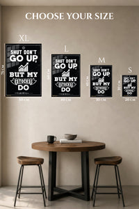 EMESA metal wall art size comparison guide for Shut Don't Go Up Stocks Do