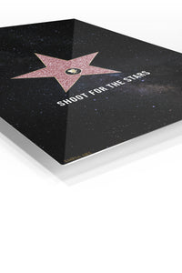 Shoot for the Stars premium metal wall art – angled view