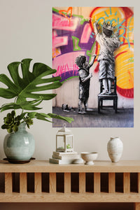 Crown of Imagination metal wall art displayed in a modern interior
