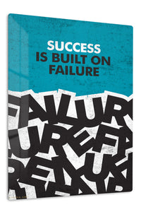 Success Built on Failure premium metal wall art – front view