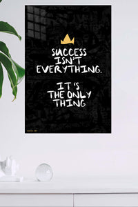 Success Is the Only Thing metal wall art displayed in a modern interior