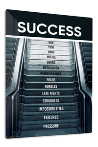 Success Is Built on the Climb premium metal wall art – front view