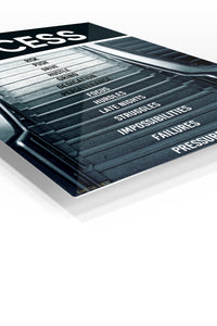 Success Is Built on the Climb premium metal wall art – angled view