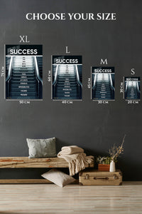 EMESA metal wall art size comparison guide for Success Is Built on the Climb