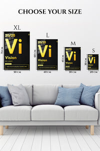 EMESA metal wall art size comparison guide for Golden Vision Definition