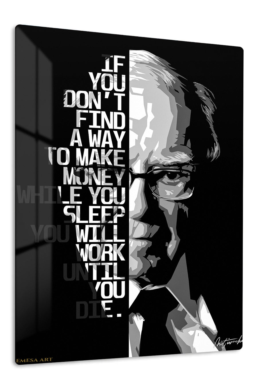 Find a Way Motivational Portrait premium metal wall art – front view