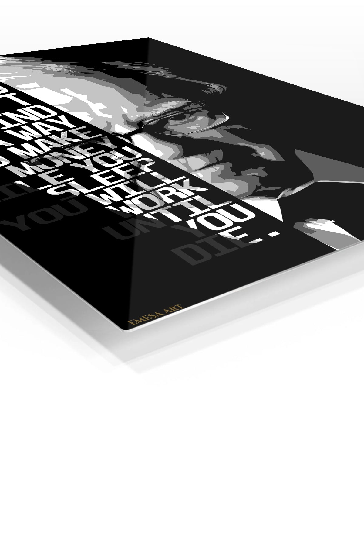 Find a Way Motivational Portrait premium metal wall art – angled view