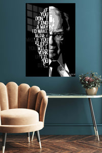 Find a Way Motivational Portrait metal wall art displayed in a contemporary living space