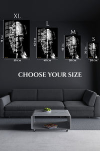 EMESA metal wall art size comparison guide for Find a Way Motivational Portrait
