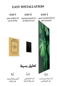 Magnetic mounting installation guide for Dew-Kissed Monstera Canopy metal wall art