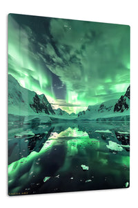 Aurora Over Frozen Lake premium metal wall art – front view