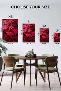 EMESA metal wall art size comparison guide for Crimson Leaf Canopy