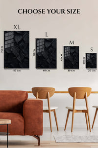 EMESA metal wall art size comparison guide for Midnight Leaf Canopy