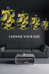 EMESA metal wall art size comparison guide for Golden Ginkgo Canopy