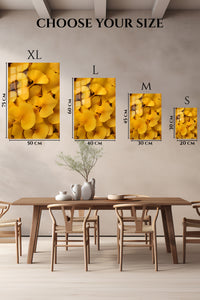 EMESA metal wall art size comparison guide for Golden Ginkgo Leaf Canopy