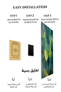 Magnetic mounting installation guide for Emerald Canopy Leaves metal wall art