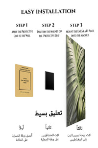 Magnetic mounting installation guide for Luminous Tropical Leaf Canopy metal wall art