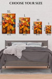 EMESA metal wall art size comparison guide for Autumn Leaf Tapestry