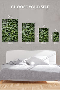 EMESA metal wall art size comparison guide for Lush Green Maple Leaves
