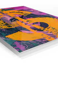 Dollar Portrait premium metal wall art – angled view
