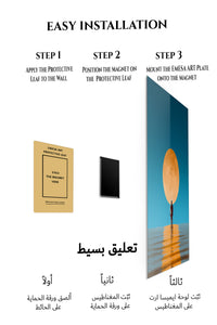 Magnetic mounting installation guide for Moonlit Reflection metal wall art
