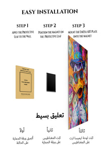 Magnetic mounting installation guide for Colorful Money Duck metal wall art