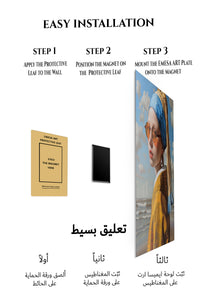 Magnetic mounting installation guide for Pearl Portrait Remix metal wall art