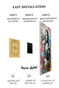 Magnetic mounting installation guide for Mona Lisa Graffiti Remix metal wall art