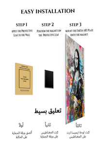 Magnetic mounting installation guide for Graffiti Renaissance Portrait metal wall art