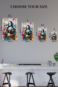 EMESA metal wall art size comparison guide for Graffiti Renaissance Portrait