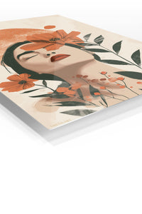 Terracotta Floral Dreamer premium metal wall art