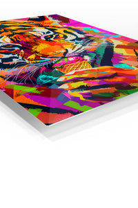 Graffiti Tiger Ice Cream premium metal wall art