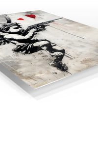 Rebel Cupid Street Art premium metal wall art