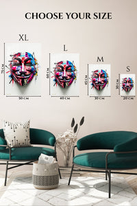 Graffiti Anonymous Mask premium metal wall art