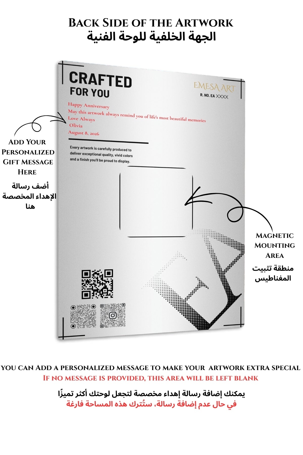 Drill-free magnetic mounting system for EMESA metal wall art