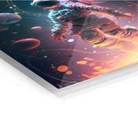 Astronaut & Planets Cosmic Metal Wall Art | EMESA ART