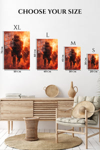EMESA metal wall art size comparison guide for Emberstorm Tactical Advance