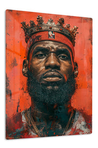Crowned Champion Portrait premium metal wall art – front view