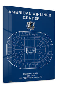 Basketball Arena Seating Blueprint premium metal wall art – front view