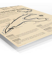 Circuit de Spa Francorchamps Track Guide premium metal wall art – angled view