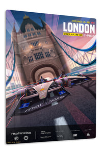 London Street Racing Poster premium metal wall art – front view