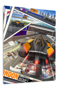 London Open-Wheel Racing Collage premium metal wall art – front view
