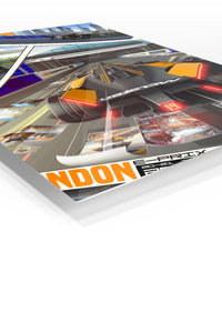 London Open-Wheel Racing Collage premium metal wall art – angled view